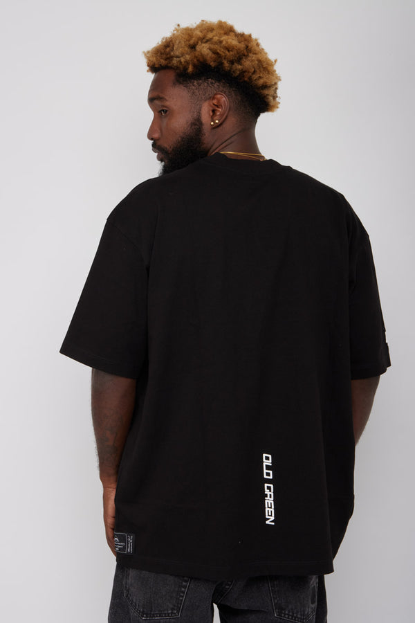 Camiseta Basic Semi Oversized-Negra