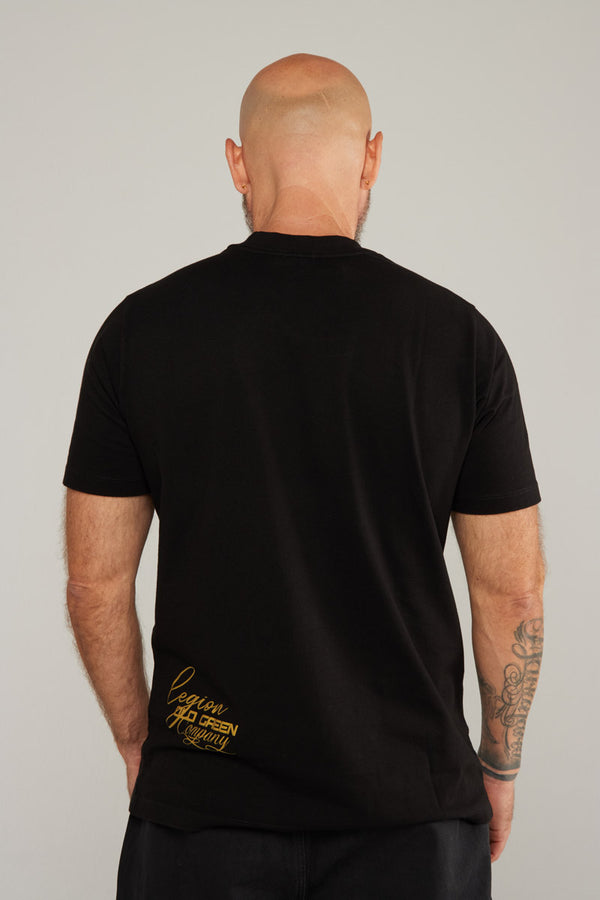 Camiseta Basic Legion Negra/dorada