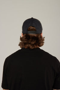 Gorra Wash Negra, teja gris